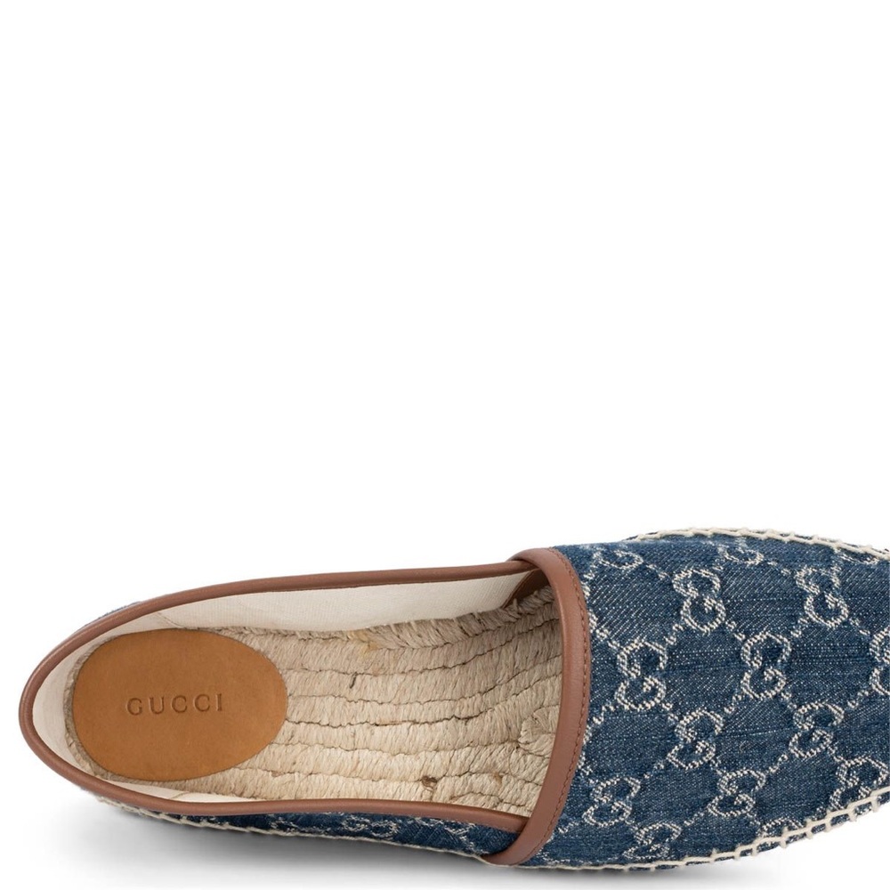 Gucci Pilar GG Supreme Canvas Denim Espadrilles - Picture 7 of 7